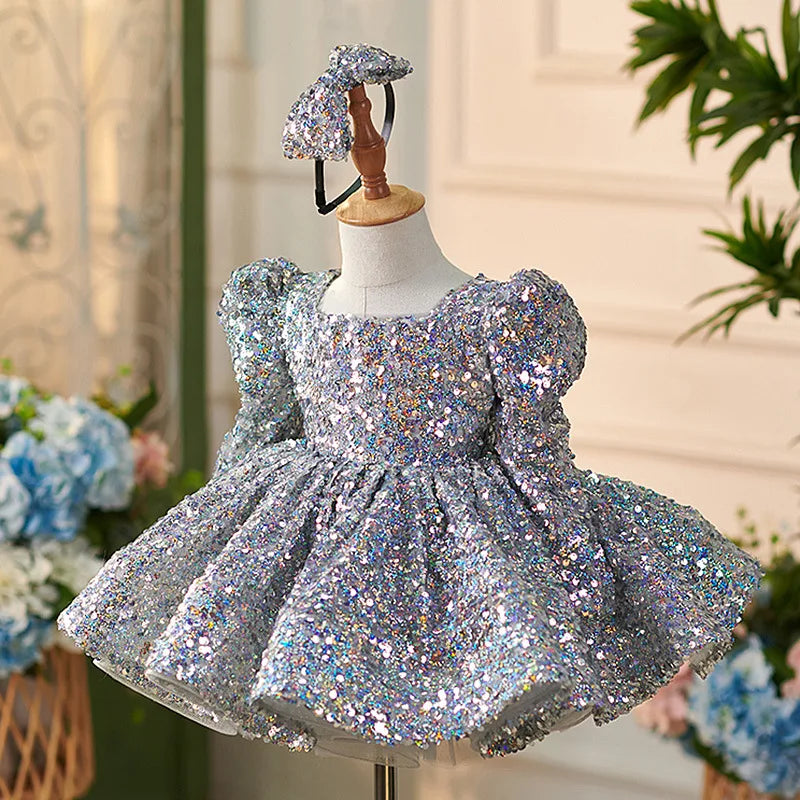 Girls High-End Lolita Style Glistening Banquet Evening Dress childrensterritory