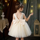 Sleeveless Bow Design Cute Princess Dresses For Girls childrensterritory