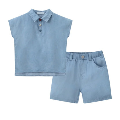 Family Matching Embroidered Denim Clothing Set for Summer childrensterritory