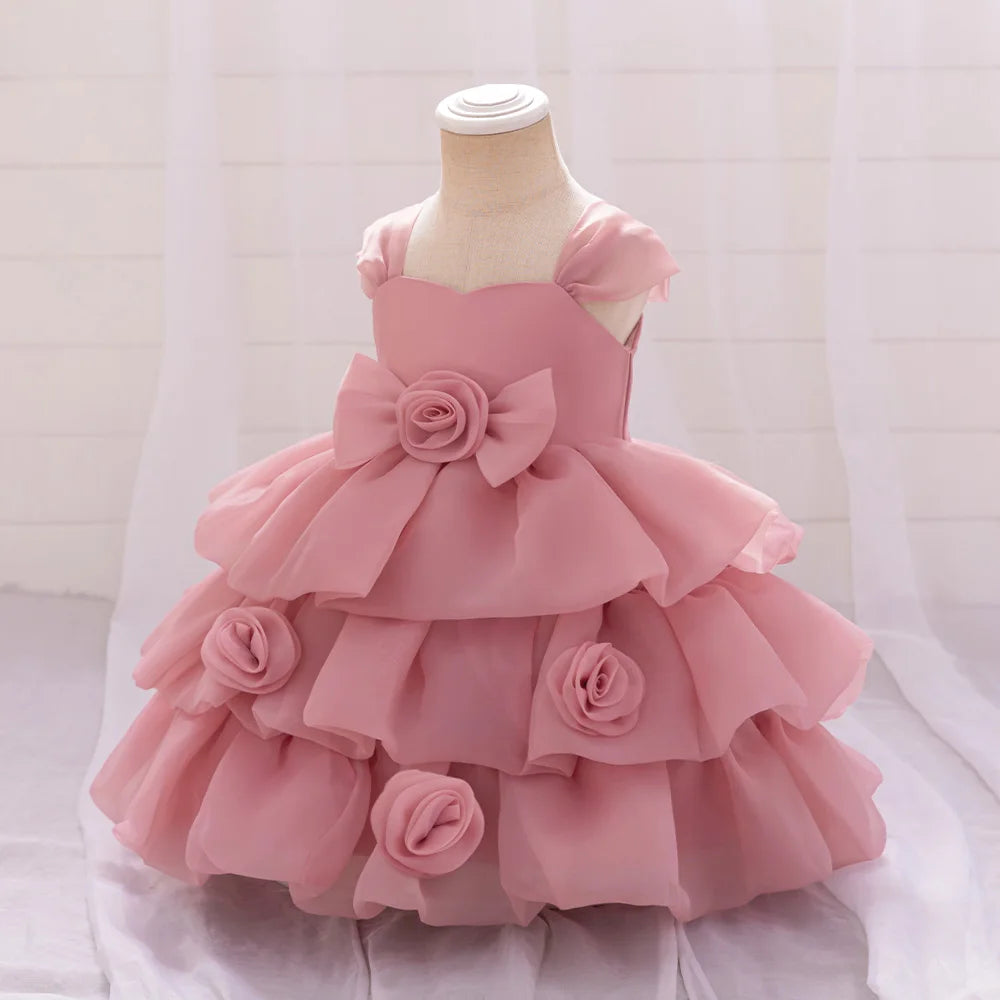 Baby Girl Elegant Tiered Tutu Princess Ball Gown