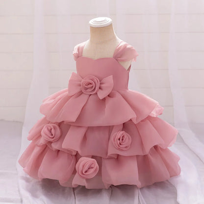 Baby Girl Elegant Tiered Tutu Princess Ball Gown