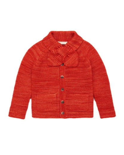Retro Countryside Style Girls Knitted Cardigan Half Skirt Set childrensterritory