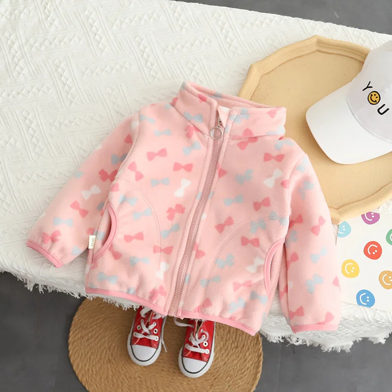 Full Sleeve Solid Color Girls' Winter Jackets childrensterritory