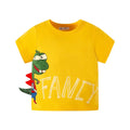 Green Cartoon Frog Print Summer T-Shirts for Kids