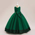 Solid Color Sequin Bow Design Kids Girls Formal Evening Vestidos childrensterritory