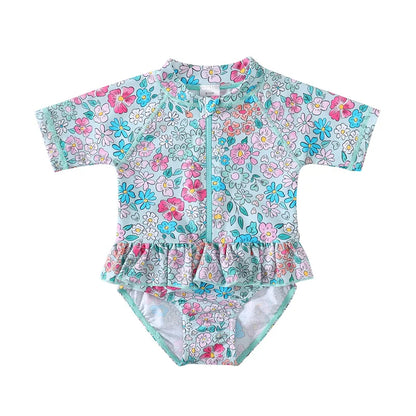 Toddler/Baby Girl Ruffle Printed One Piece Swimsuits