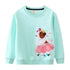 Kids Girls Cartoon Embroidery Applique Design Sweatshirts childrensterritory