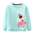 Kids Girls Cartoon Embroidery Applique Design Sweatshirts childrensterritory