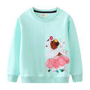 Animals Embroidery Kids Long Sleeve Sweatshirts childrensterritory