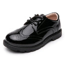 Kids Boys Genuine Leather Flat Classic Black Loafers childrensterritory