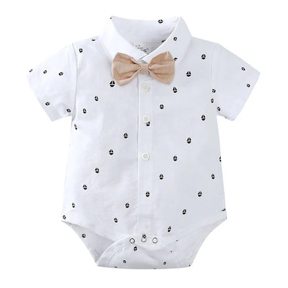 Baby Boy Formal Gentleman Rompers Suit with Hat for Birthday