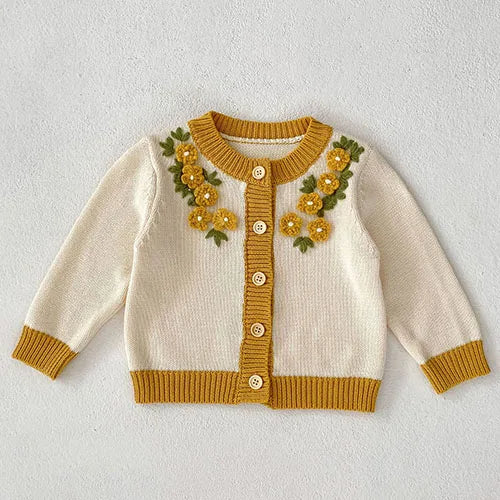 Baby Girl Hollow Out Knitwear Outfit Set