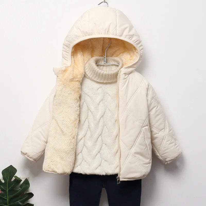 Winter Thicken Fur Hooded Warm Jackets For Kids Boys Girls childrensterritory