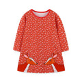 Kids Girls Cute Animals Design Long Sleeve Warm Dresses