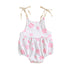 Baby Girl Floral Print Sleeveless Summer Bodysuit childrensterritory