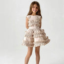 Kids Girls Cake Lace Skirt and Tank Top Dresses