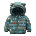 Baby Boys/Girls Cartoon Print Hooded Parka/Jackets