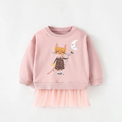 Long Sleeves Flowers Embroidered Design Girls Dresses childrensterritory