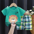 Little Boys Girls Cartoon Print Cotton Clothing Sets childrensterritory