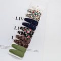 10 Pieces/Lot Flower Print Cotton Alloy Hair Clips Set childrensterritory