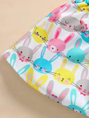 "Happy Easter" Print Little Girls Summer T-shirt & Skirt Set childrensterritory