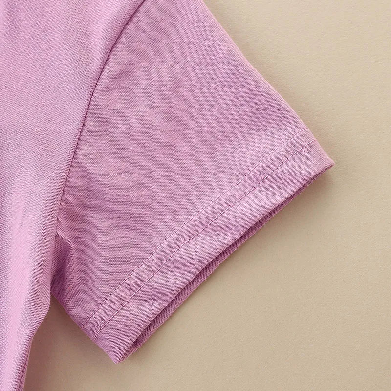 Cartoon Sushi Design Kids Girls Cotton Tops