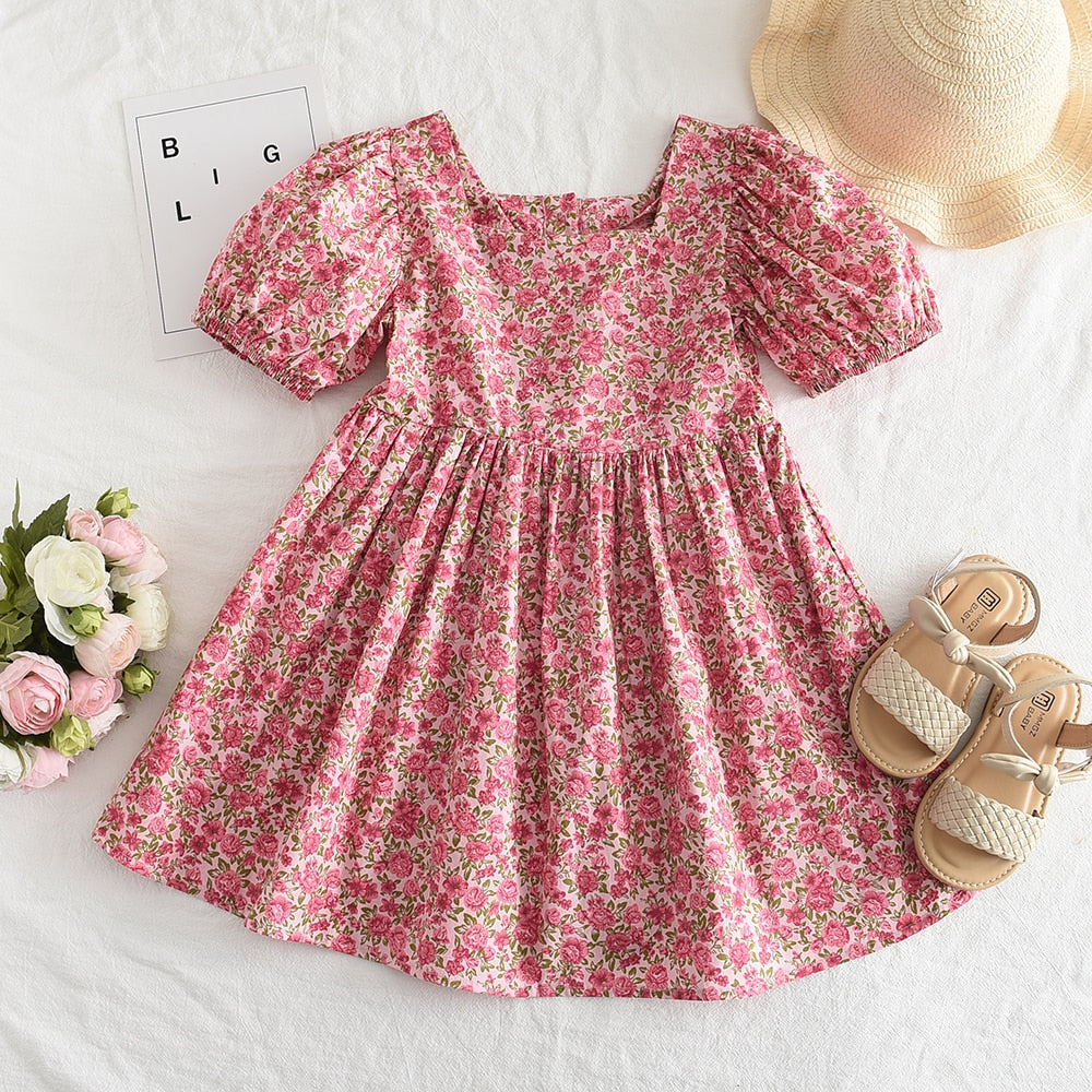 Kids Girls Floral Summer Fashion Dresses childrensterritory