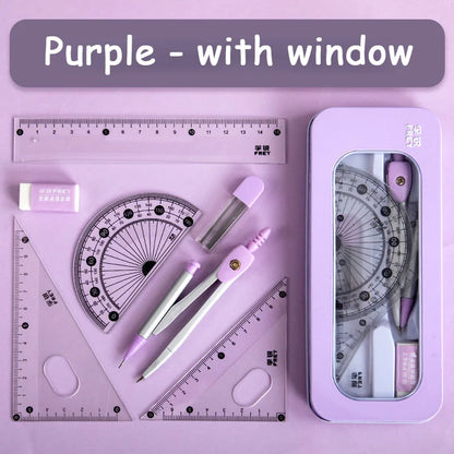 7 Pcs/set Multi-Functional Mathematical Rulers Set childrensterritory