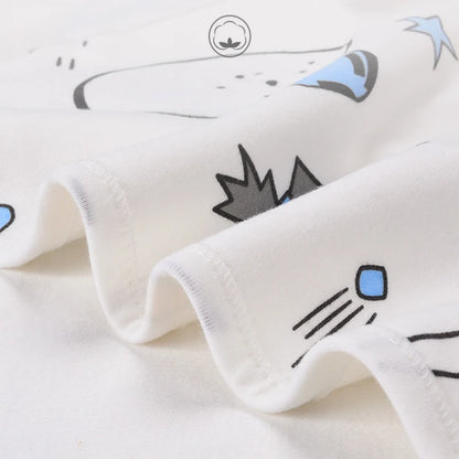 Cartoon Print Newborn Baby Wrap Blankets