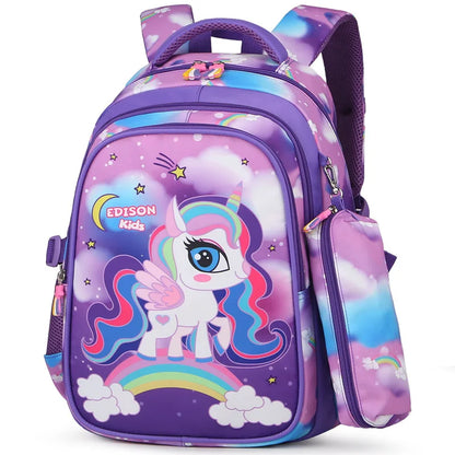 Waterproof Cartoon Print School Bags for Kids Boys, and Girls