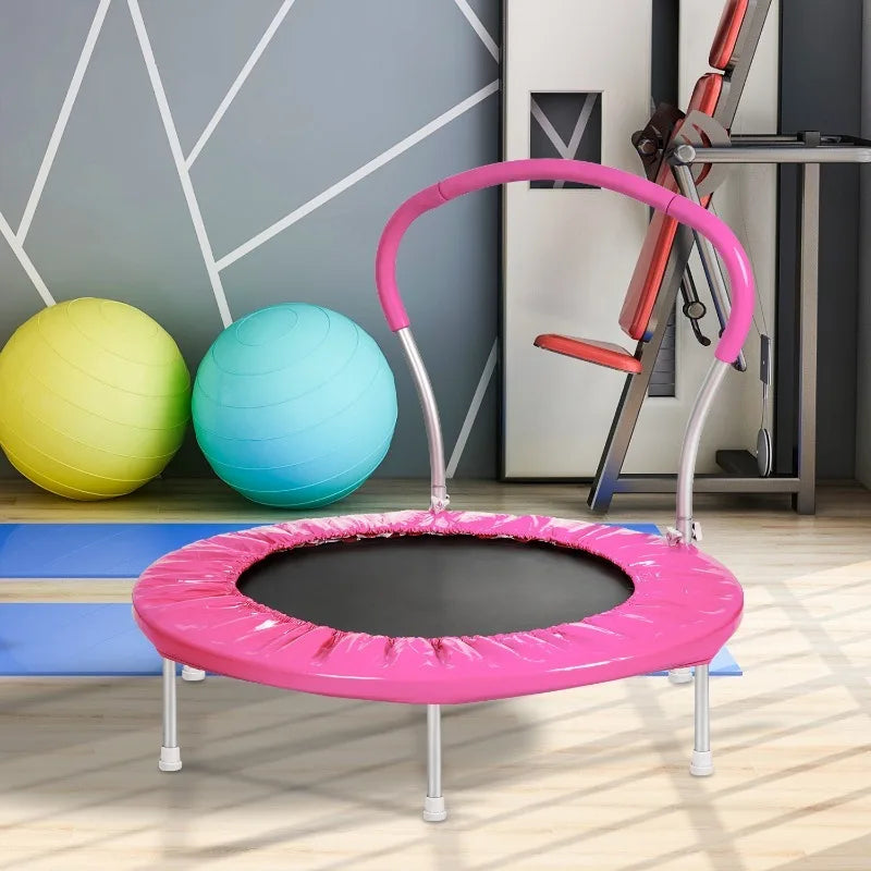 36-inch Kids' Metal Trampoline with Handles childrensterritory