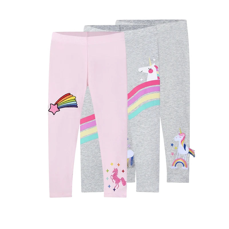 Kids Girls Cartoon Pattern Casual Leggings For 2-8 Years childrensterritory
