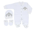 3pcs Pearly Crown Personalised Name Onesie for Newborn Babies childrensterritory