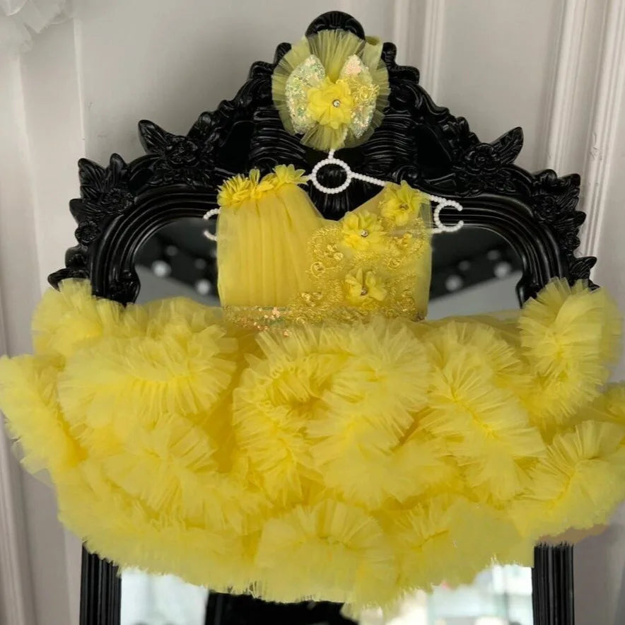 Puffy Tutu Ruffled Tulle Baby/Kid Girls Birthday Party Dress