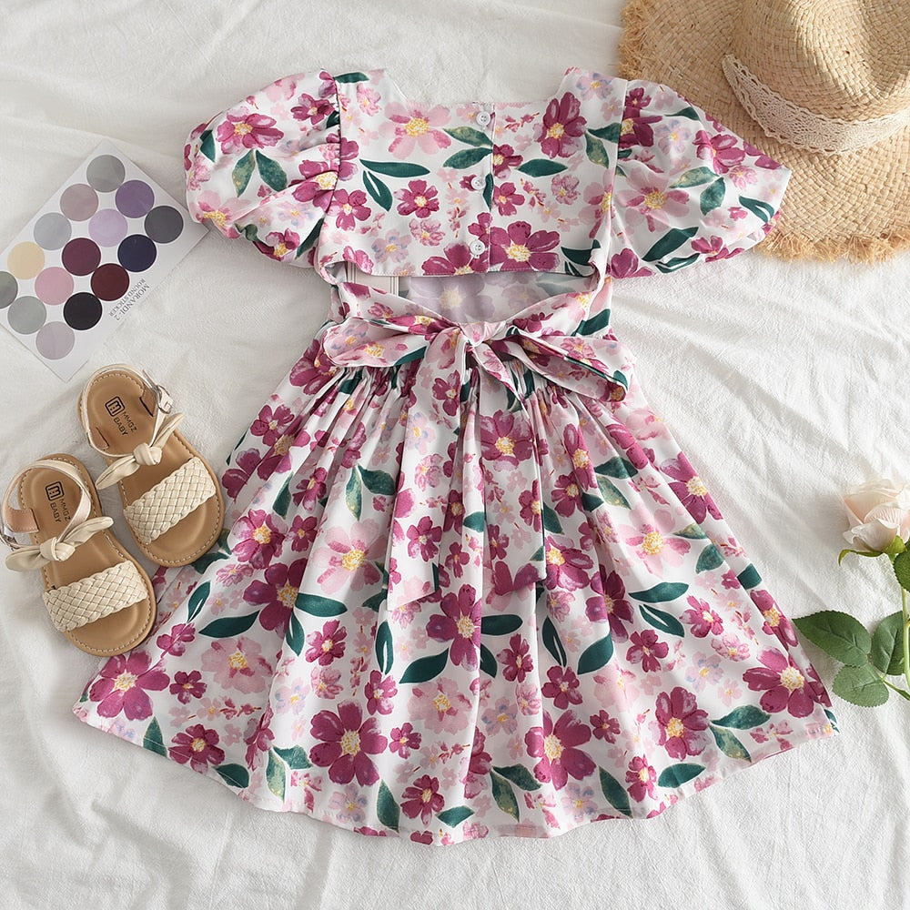 Kids Girls Floral Summer Fashion Dresses childrensterritory