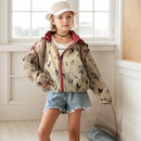 Young Girls Floral Pattern Hooded Jacket for All Season childrensterritory