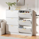 3-Flip Drawers Freestanding Shoe Rack for Home