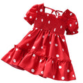 Little Girls Leopard Printed Ruffled Bowknot Party Dress childrensterritory