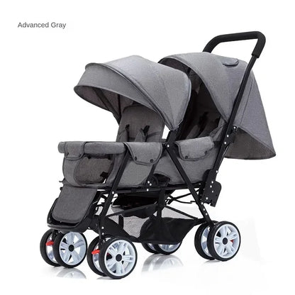 Lightweight Front &amp; Back Seats Baby Pushchair