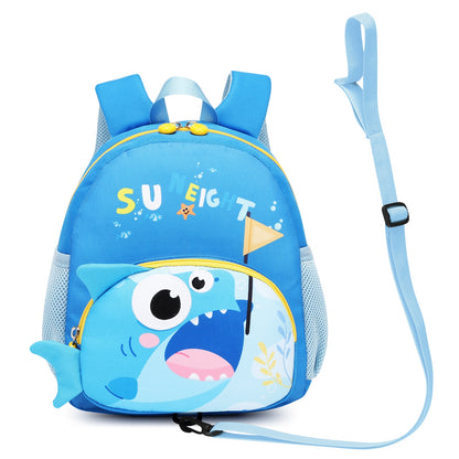 3D Cartoon Deisgn Kids School Backpacks with Traction Line childrensterritory
