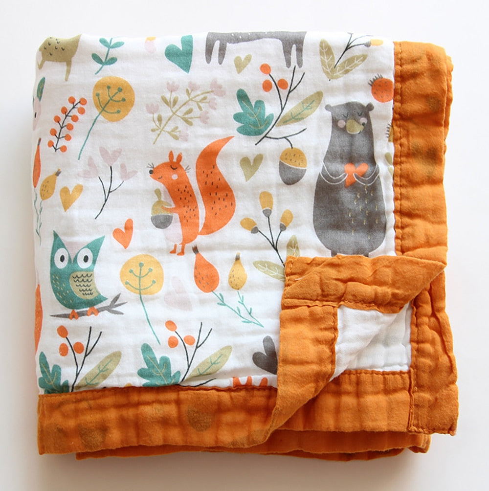 6 Layers 100% Cotton Breathable Newborn Swaddle childrensterritory