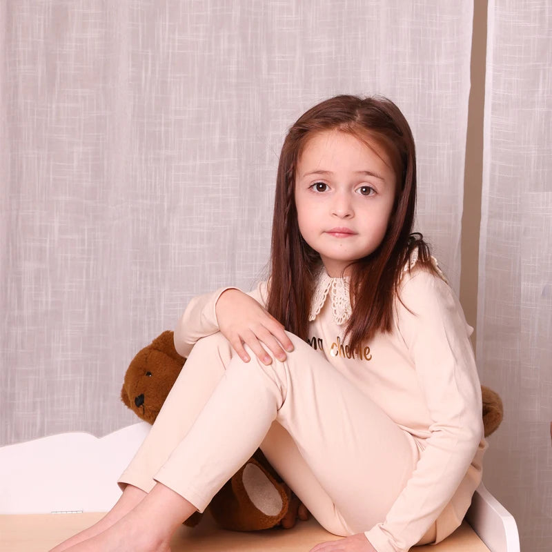 Soft Letter Print Cotton Pajamas for Baby/Kids Unisex childrensterritory