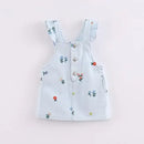 Girls Sleeveless Floral Embroidered Summer Strappy Dresses childrensterritory