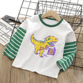Cute Cartoon and Letter Print Kids Long Sleeve T-shirts childrensterritory