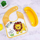 Soft Waterproof Cartoon Printed Adjustable Baby Bibs