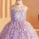 Gorgeous Sparkling Beading Girls Wedding Birthday Party Dress
