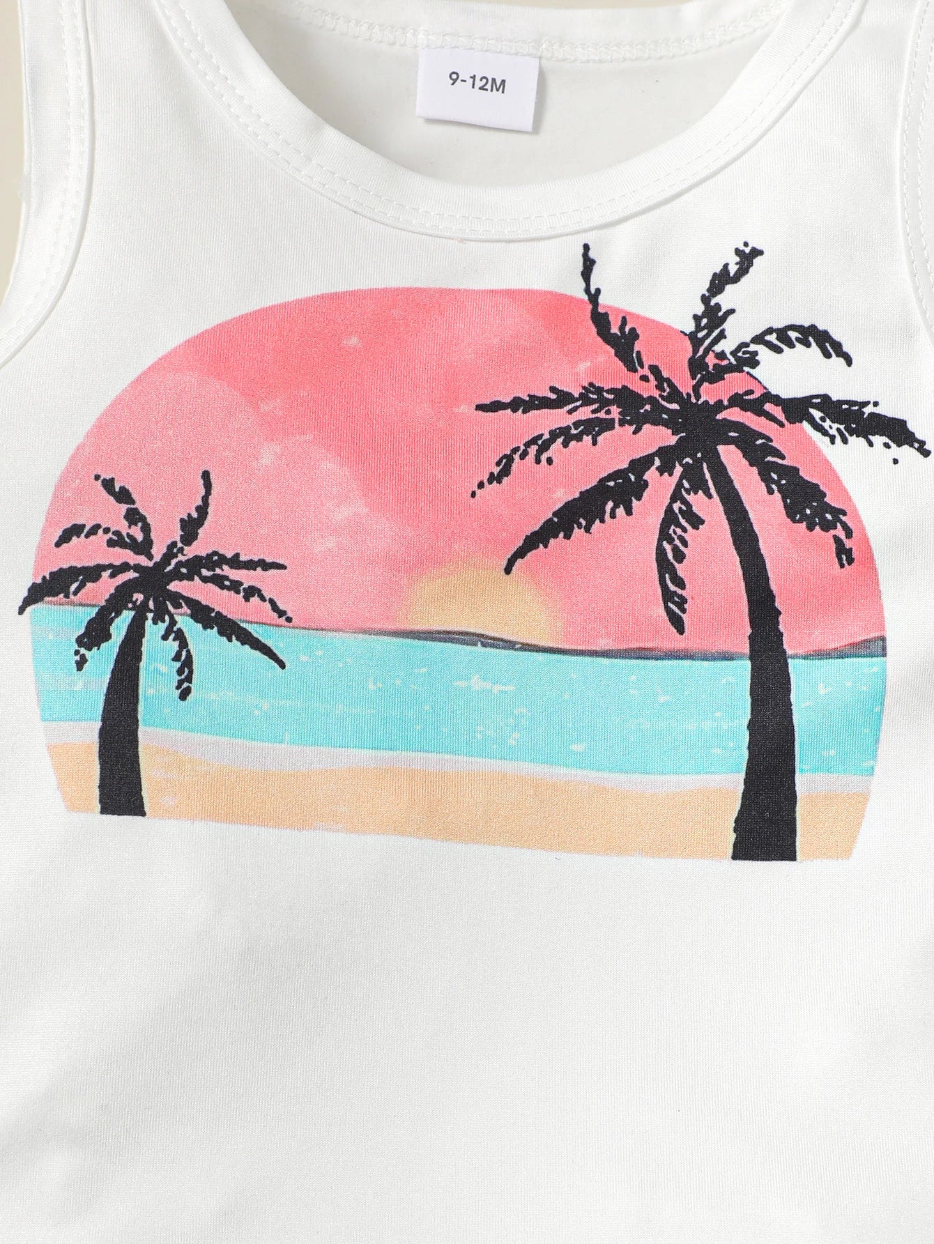 Baby Boys Coconut Tree Printed Vacation Style Clothing Set childrensterritory