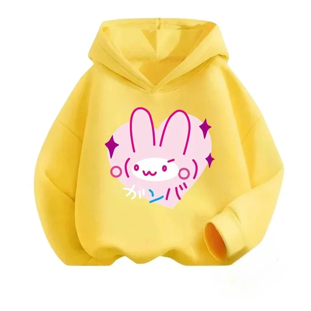 Cute Cartoon Printed Warm Hoodies for Girls' and Boys'