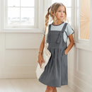 Kids/Teen Girls Solid Color Top and Dress Set for Summer childrensterritory