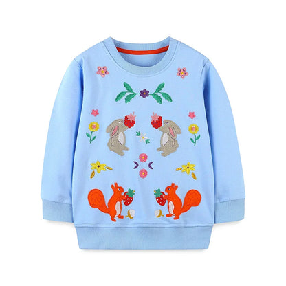 Little Girls Lovely Cotton Printed Sweatshirts childrensterritory